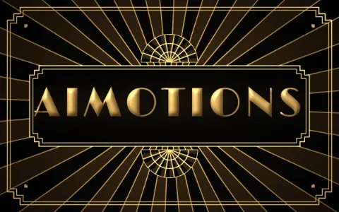 Preview frame of the Art Deco Sunburst animated text effect