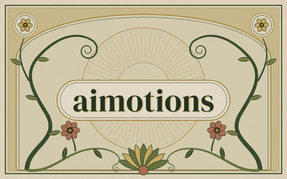 Art Nouveau Whiplash text animation: the word aimotions animated in this style