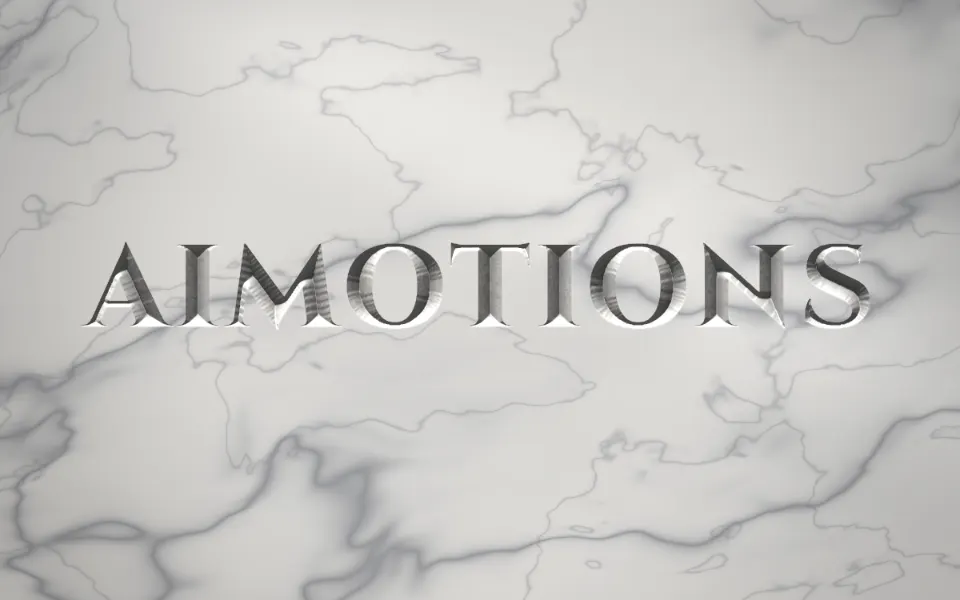 Carved Marble Inscription text animation: the word aimotions animated in this style