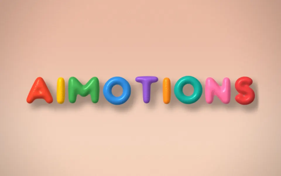 Clay Stop-Motion text animation: the word aimotions animated in this style