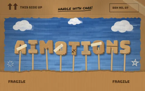 Preview frame of the Cardboard Cut-Out Puppets animated text effect