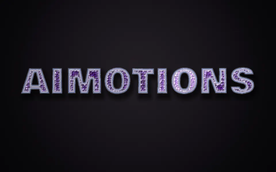 Crystal Geode Letters text animation: the word aimotions animated in this style