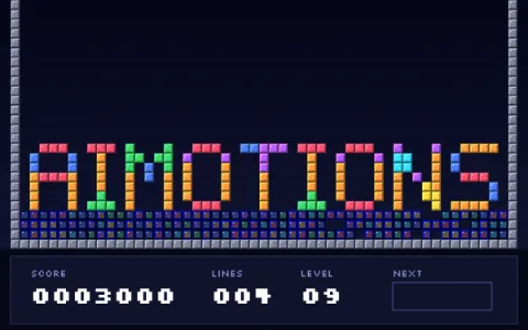 Preview frame of the Falling Blocks Puzzle animated text effect
