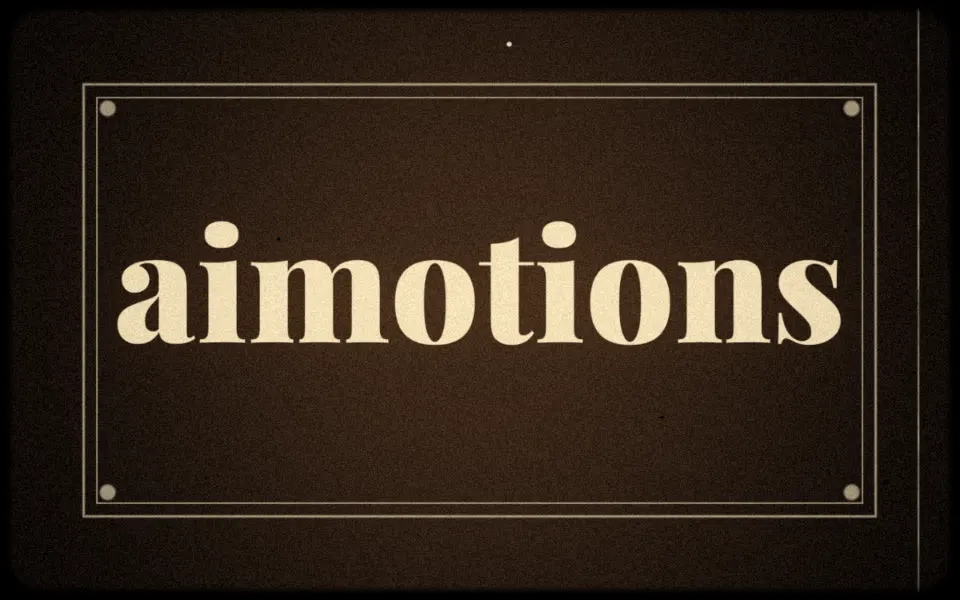Film Leader & Film Burn text animation: the word aimotions animated in this style