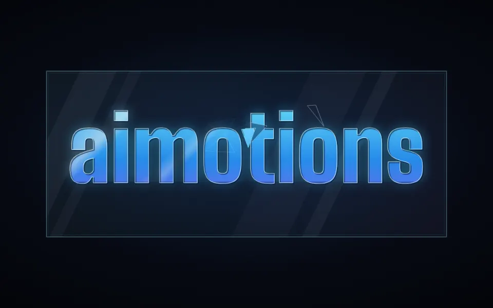 Glass Shatter Hover text animation: the word aimotions animated in this style