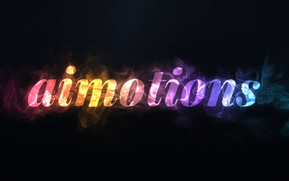 Ink in Water text animation: the word aimotions animated in this style