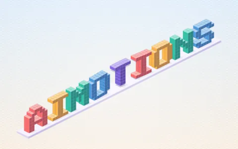 Preview frame of the Isometric Voxel Blocks animated text effect