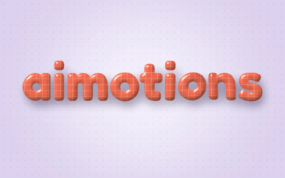 Jelly Soft-Body Text text animation: the word aimotions animated in this style