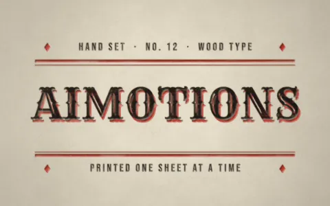Preview frame of the Letterpress Wood Type animated text effect