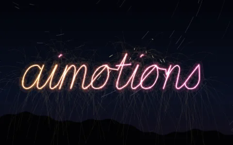 Preview frame of the Long-Exposure Light Painting animated text effect