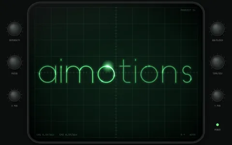 Preview frame of the Oscilloscope Vector Trace animated text effect