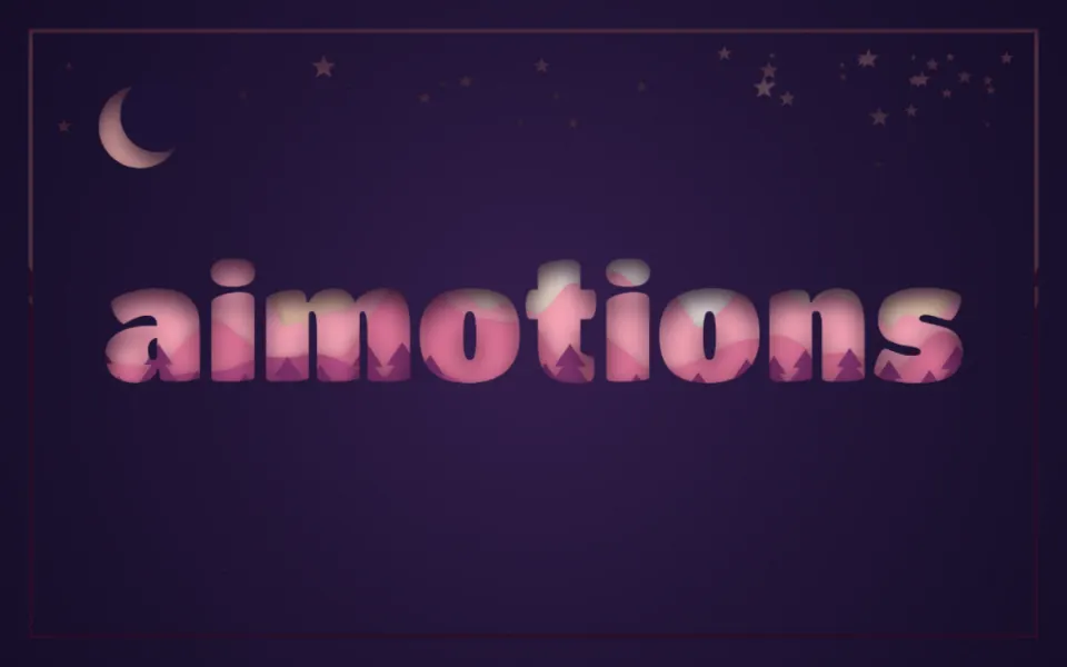 Papercraft Shadow Box text animation: the word aimotions animated in this style