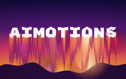 Preview frame of the Pixel Sorting Drip animated text effect