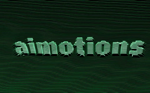Preview frame of the Scanline Relief Synth animated text effect