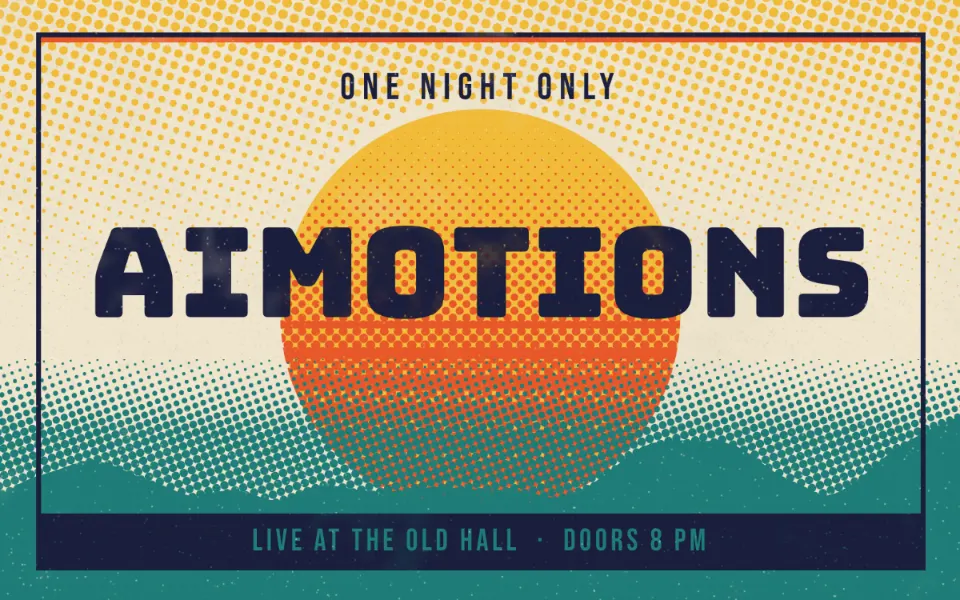 Screen Print Layers text animation: the word aimotions animated in this style