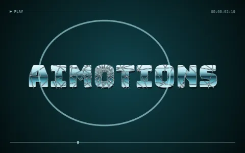 Preview frame of the Shatter & Rewind animated text effect