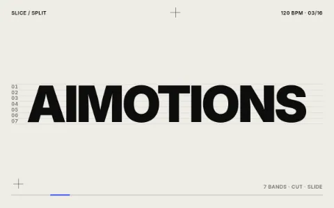 Preview frame of the Slice & Split animated text effect
