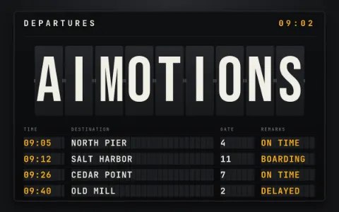 Preview frame of the Split-Flap Departure Board animated text effect
