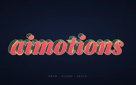 Preview frame of the Stroke Draw-On Reveal animated text effect