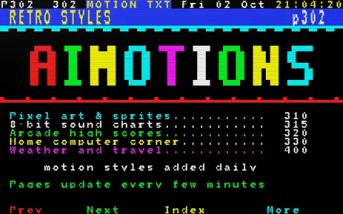 Preview frame of the Teletext Mosaic Page animated text effect