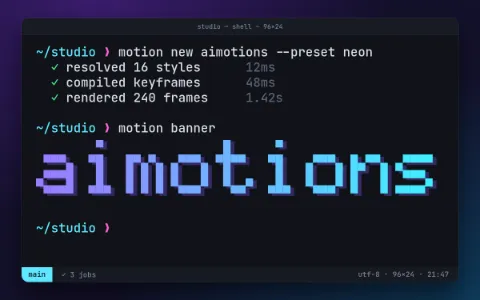 Preview frame of the Terminal Command Line animated text effect