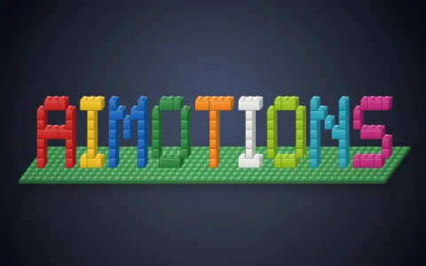 Preview frame of the Toy Bricks Build animated text effect