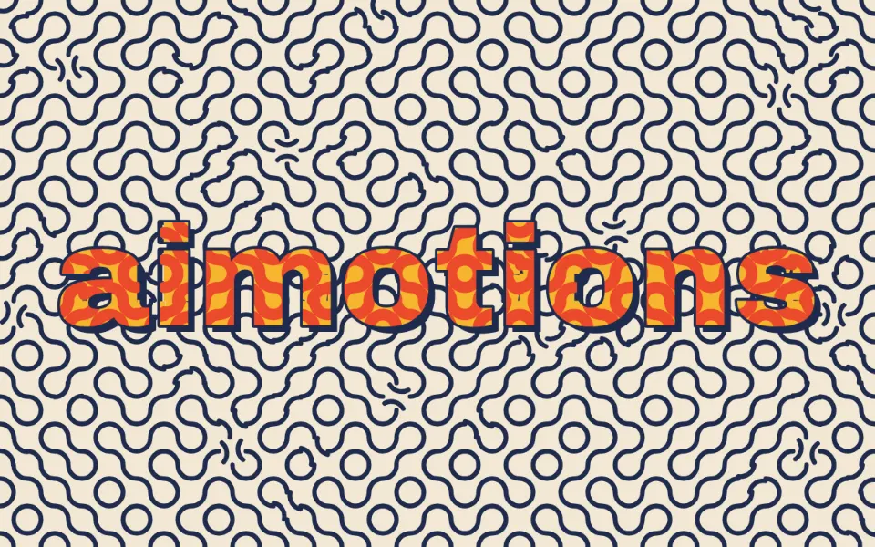 Truchet Tile Reveal text animation: the word aimotions animated in this style
