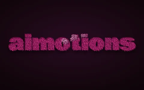 Preview frame of the Velvet Fur Comb animated text effect