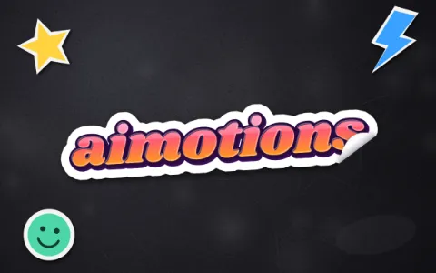 Preview frame of the Vinyl Sticker Peel animated text effect