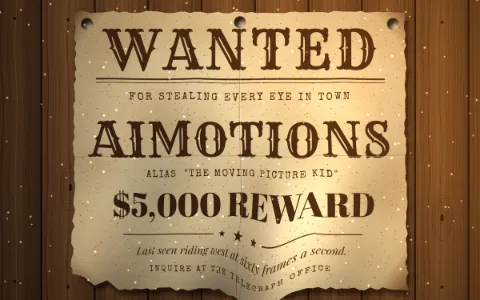 Preview frame of the Western Wanted Poster animated text effect