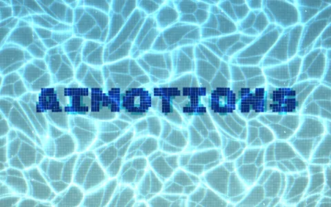 Preview frame of the Pool Water Caustics animated text effect
