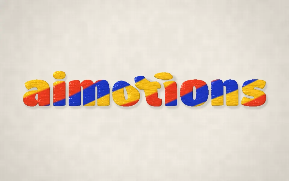 Wet Paint Smear text animation: the word aimotions animated in this style